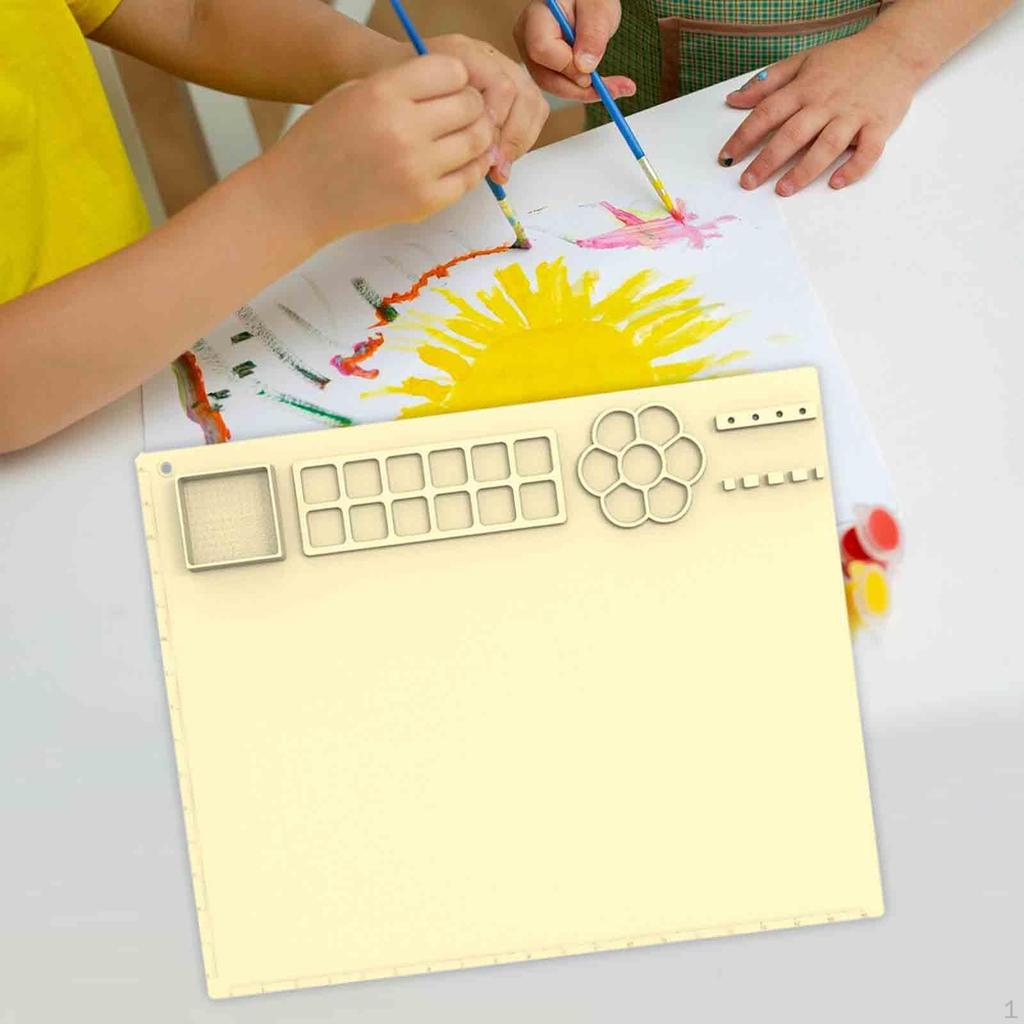 Silikon-Bastelmatte für Kinder, Kunst, wasserdicht, gefaltet, Aufbewahrungsblatt, Basteln
