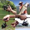 Nowy poszycia zestaw kołowrotków wędki 5 sekcji wędka z włókna węglowego Spinning Fishing Reel metalowa kulka uchwyt wędka Combo