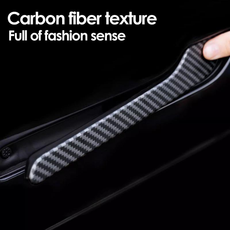 24/12/4pcs Car Door Handle Sticker Automatic Handlebar Protective Film PVC Anti-scratch Decorative Decal for Tesla Model 3/Y
