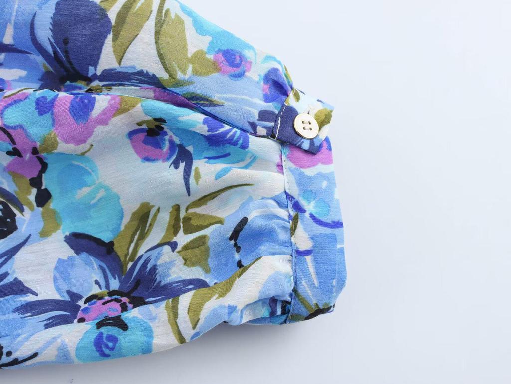 Women's Elegant Bow Print Long Sleeve Shirt - Spring 2025 Fashion