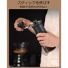 DERGUAM Manual Coffee Grinder, Adjustable Coarseness, Fully Washable, Portable, Compact, Grinds Beans and Grains, Easy To Clean (Black)