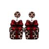 2D Flat Acrylic Christmas Earrings Snowman Ladies' Ear Jewelry Leopard Pendant Earrings  Party