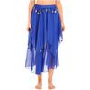 Ladies Sequin Beaded Belly Dance Skirt Chiffon Fabric Elastic Waistband Performance Costume Practice Dancewear