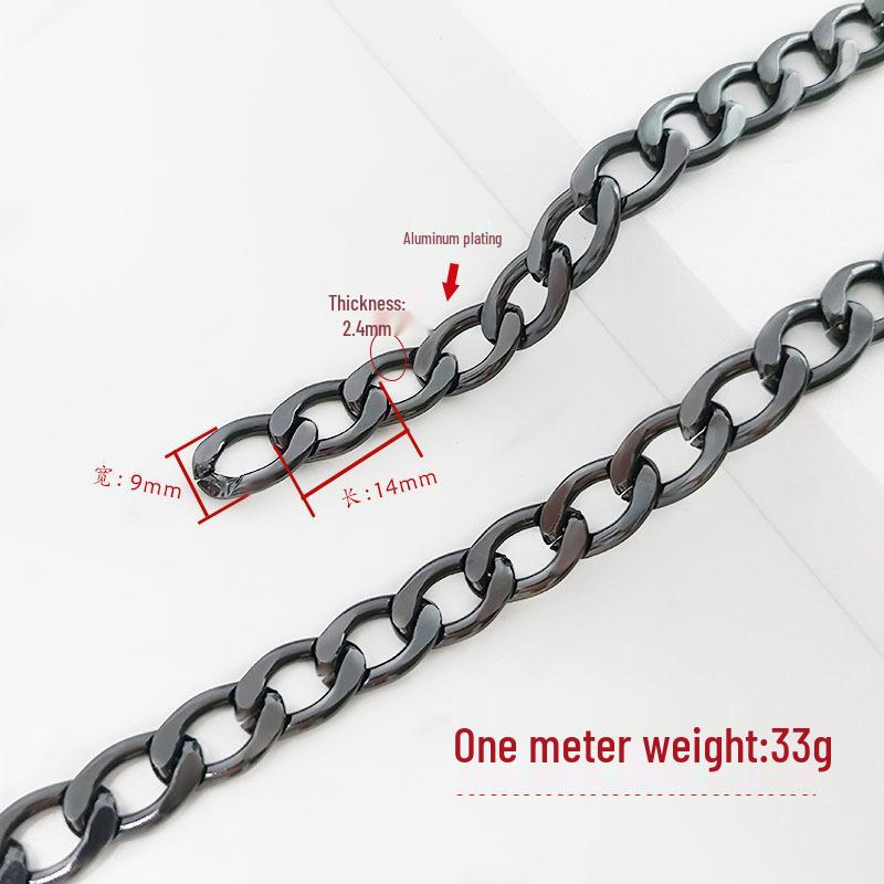 Nicht verblassender Aluminiumketten-Taschenriemen - Damen Crossbody Ersatzkette für DIY-Zubehör und Dekoration