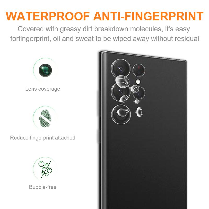 

AMORUS For Samsung Galaxy S23 Ultra Tempered Glass Camera Lens Protector Rear Lens Film Type A