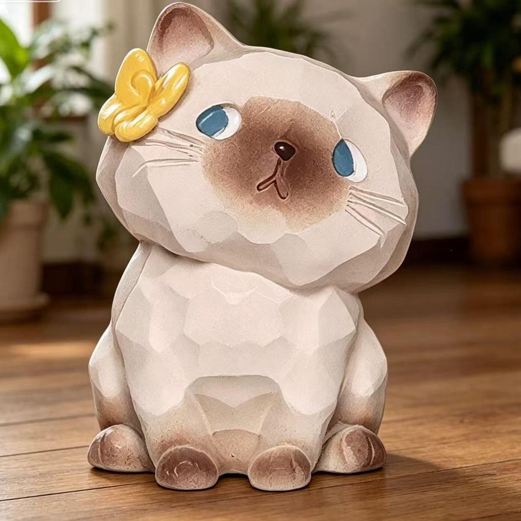 Hot Selling Cat Travel Diary: Blind Box Fashion Resin Figurine - Hand-Painted Cute Cat Desktop Ornament