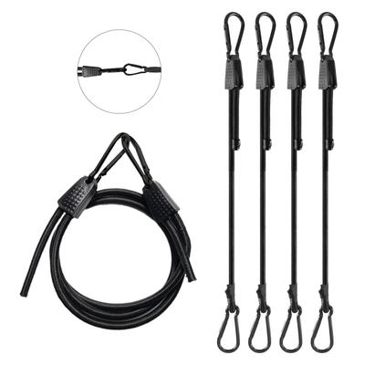 Verstellbarer Karabiner Elastisches Gepäckset aus Gummibändern für Ladung Verhindert Ladungssicherung Langlebige Fahrradsicherung Verstellbare Länge mit
