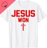 Jesus Won Ohio Pride Vintage Christian Jesus Won T-Shirt Personalized Clothing Customizable Vintage Cotton Tee Camiseta