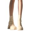 Martin boots women's 2025 new versatile zipper thin high-heeled short boots square head thick heel thin boots bare boots children