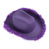Pink Cowboy Hats with Heart Shaped Glasses Long Feather Boas Western Cowgirl Hat Halloween Costume Accessories for Women