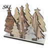 Christmas Tree Napkin Holder Wooden Holder, Freestanding Tissue Dispenser with Star And Snowflake Decor, Winter Holiday Table Decor Decorative Festive