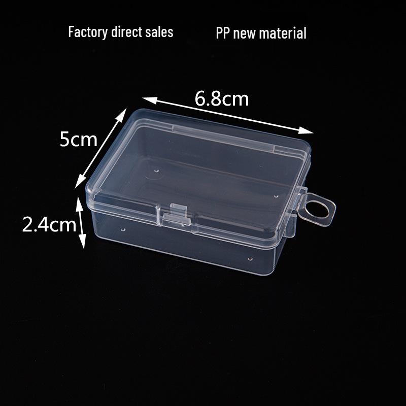 Transparent Rectangle PP Plastic Storage Box for Hardware & Electronic Components
