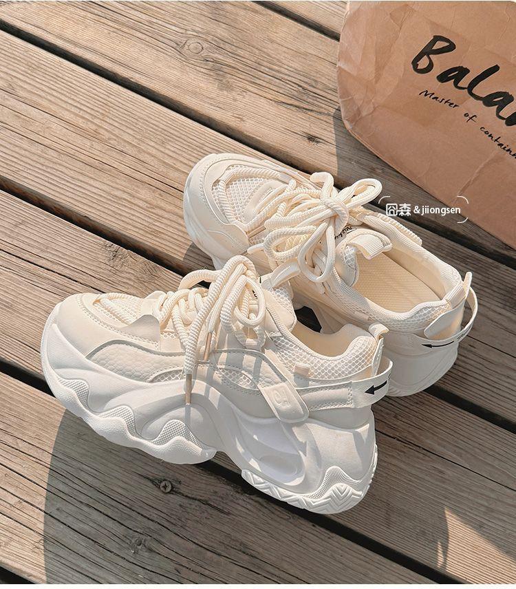 

Женские кроссовки «папины кроссовки» 2024 весна-лето новые сетчатые кроссовки женские дышащие сетчатые кроссовки на платформе белые кроссовки 35