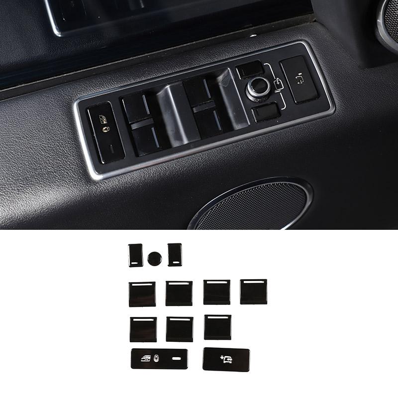 For Land Rover Discovery 5 For Range Rover Sports Vogue Aluminum Alloy Car Interior Window Lift Switch Patch Sticker Accessories