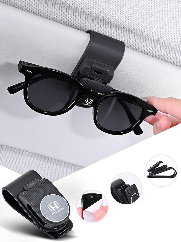 Car Sun Visor Glasses Clip Sunglasses Storage Holder For Honda Accord Civic FIT Insight CRV Jazz HRV CRZ City Vezel Pilot Type-R EB1