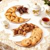 Wooden Moon Star Tray Dessert Snack Plate Serving Platter Home Decor Ornament for Festival Birthday Party Easter Gift