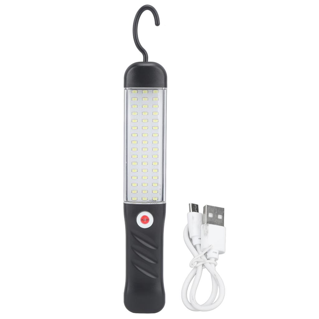 Work Flashlight Magnetic 3 Modes 6000K USB Rechargeable Anti Slip Foldable ABS Shell Hook LED Work