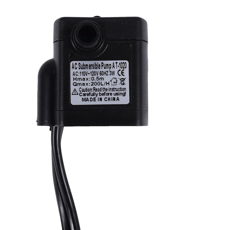 A96I-Mini AC 110V 3W Submersible Water Pump Aquarium Fountain Air Fish Tank Pond Water Pump US Plug 110V
