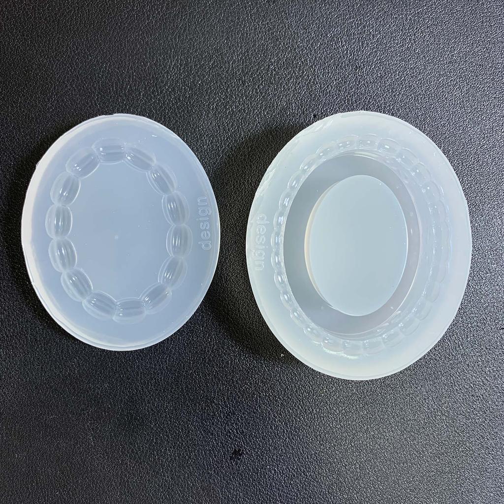 Ovaler Rand Silikonform Fondantform Kuchen Dekorationswerkzeuge Schokolade Gumpaste Form Sugarcraft für Hochzeit Geburtstag