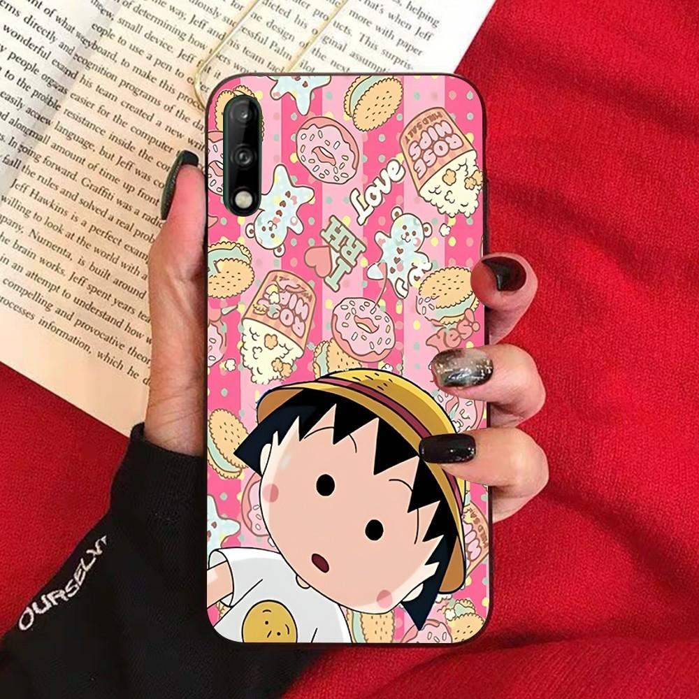 Cartoon Chibi Maruko Chan Phone Case For Huawei Honor 10 lite 9 20 7A 9X 30 50 60 70 pro plus Soft Silicone Cover