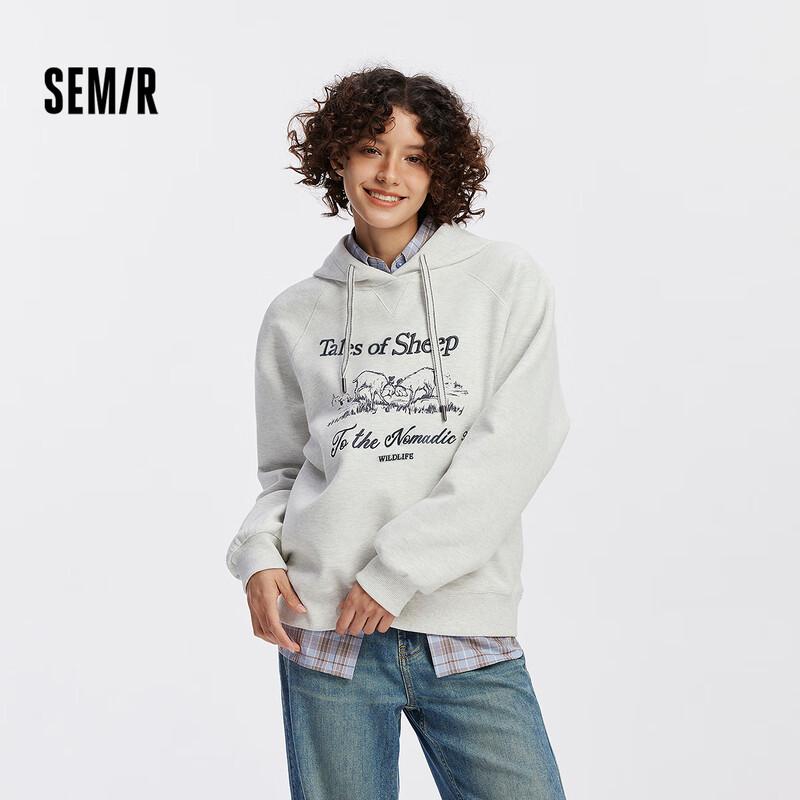 

Semir Women s Loose Fit Kazakh Embroidered Hooded Sweatshirt L