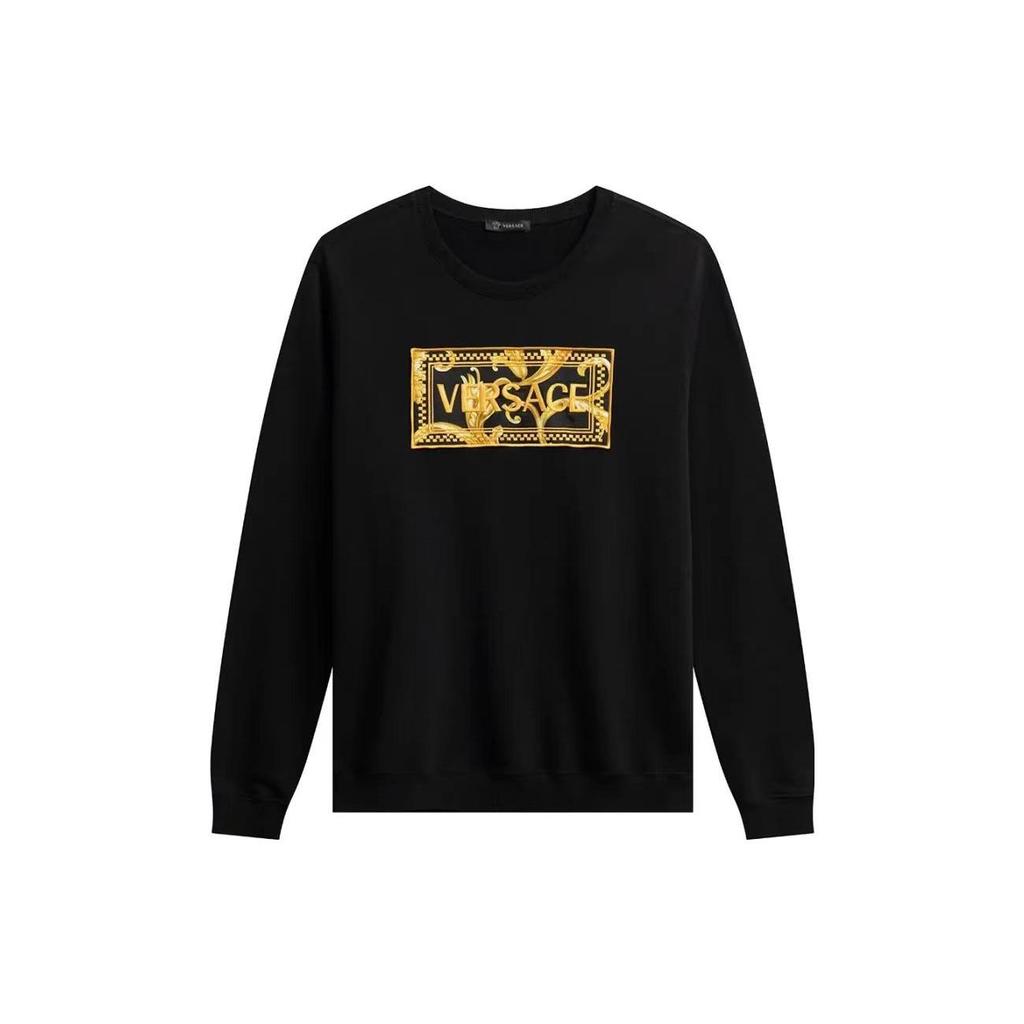 VERSACE Sweatshirts Men's Black Crew Neck Moderate Regular A89518S-A234889 -5B000