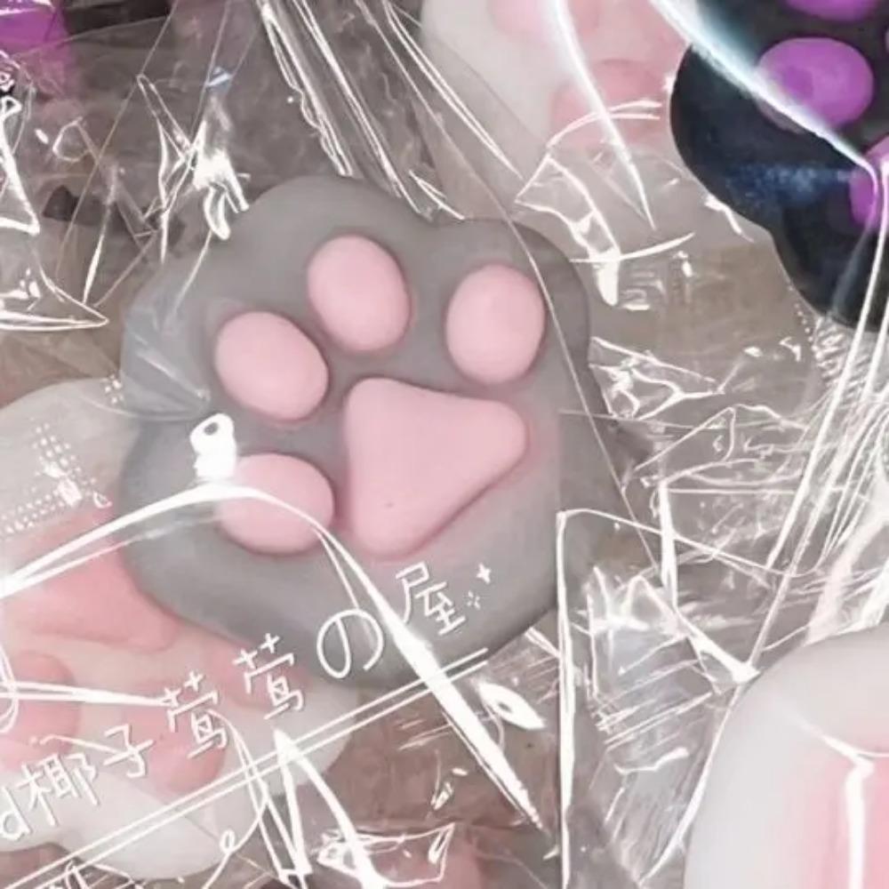 Kawaii Cat's Paw Decompression Toys Cute Pink 3D Elastic Squishy Toys Mochi Anti Stress Reliever Toys Girls Birthday Gifts