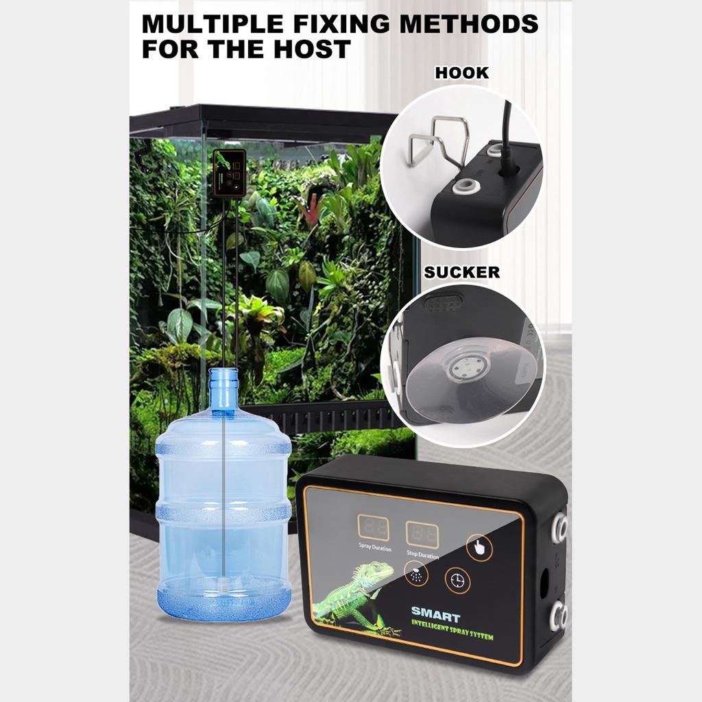 Reptile Smart Misting System Intelligent Spray System 2pcs Spray Nozzles 360  Degrees  Adjustment Hook Timed Spray for