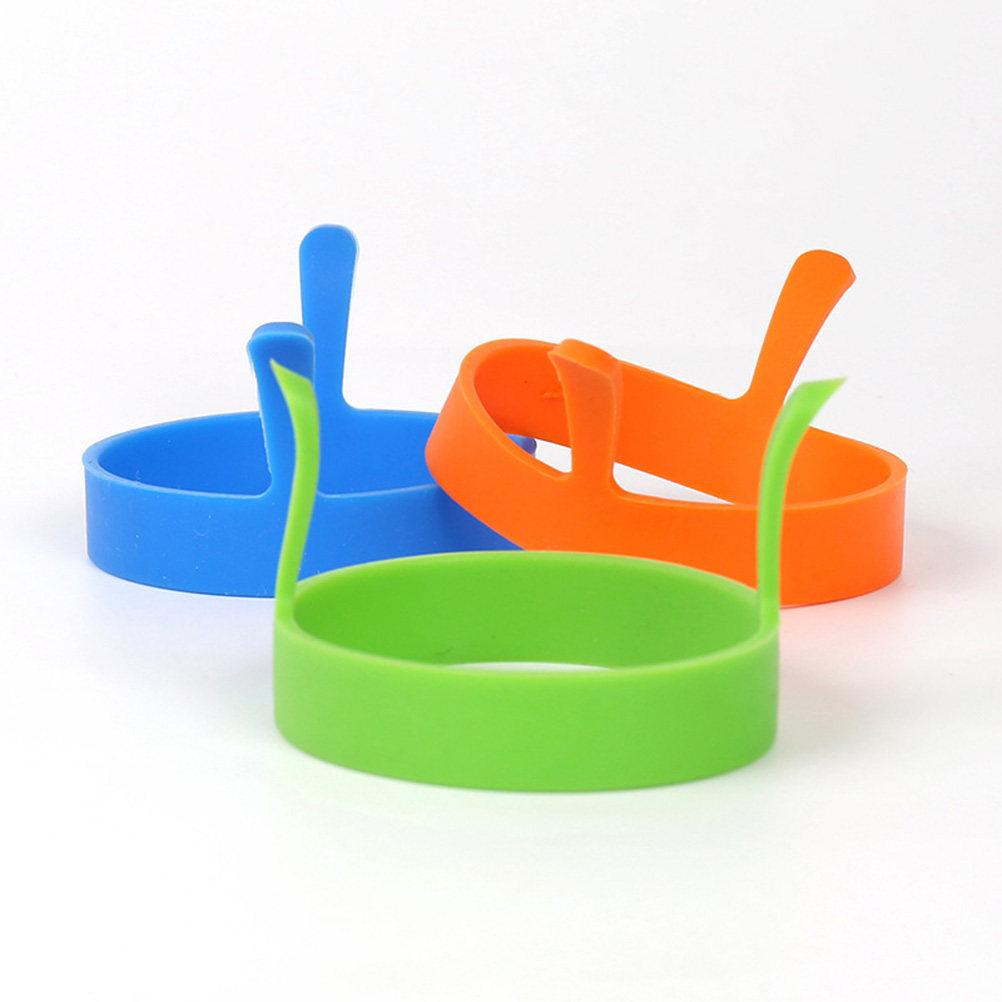 Silicone Egg Ring for Fried Eggs Pancakes Omelettes Poached Eggs Breakfast Sandwiches Nonstick Heat Resistant 240C Food Grade