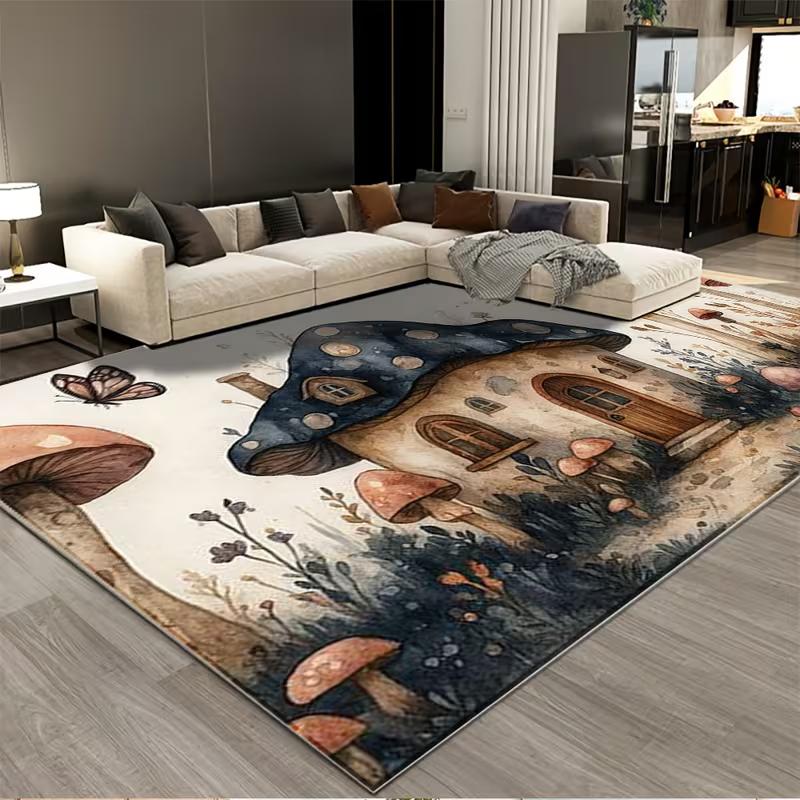 Magic Forest Mushroom Carpet Design Durable and Decorative Carpet Mats Suitable for Living Room Bedroom Outdoor Study Carpet