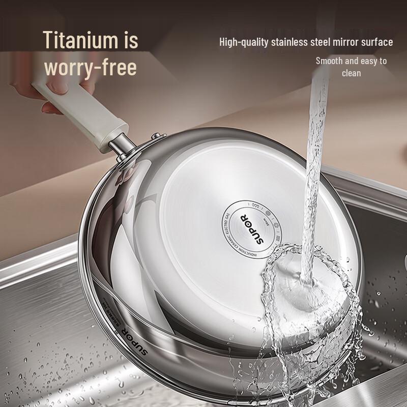 SUPOR Non-Stick Titanium Frying Pan with Lid