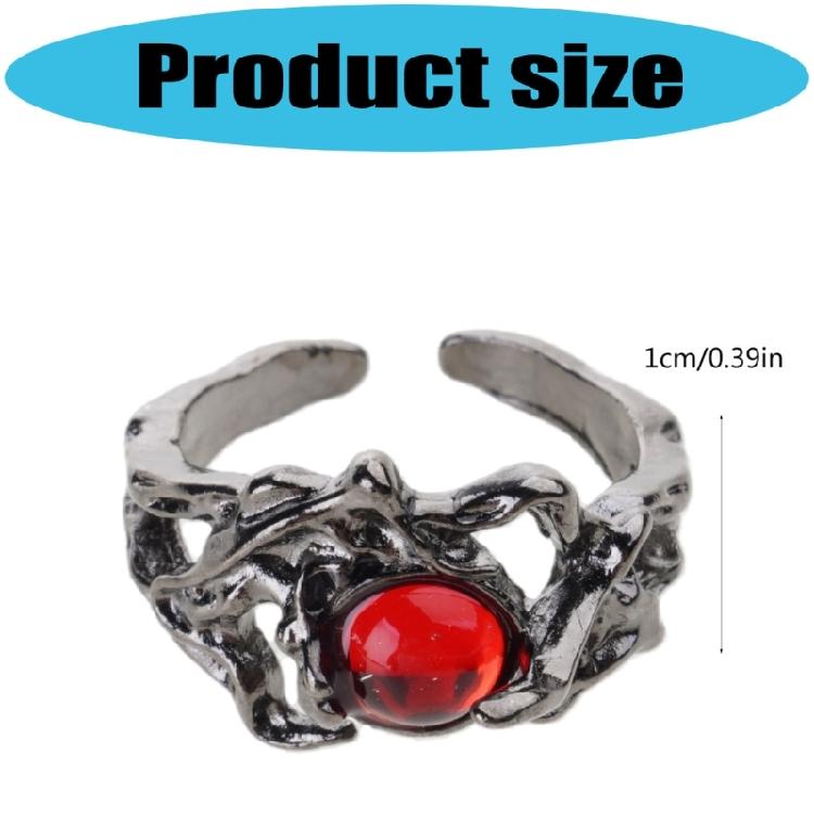 Fashionable Sun/Moon Themed Ring with Liquid Shine Unique Adjustable Fit Finger Band Couple Accessory
