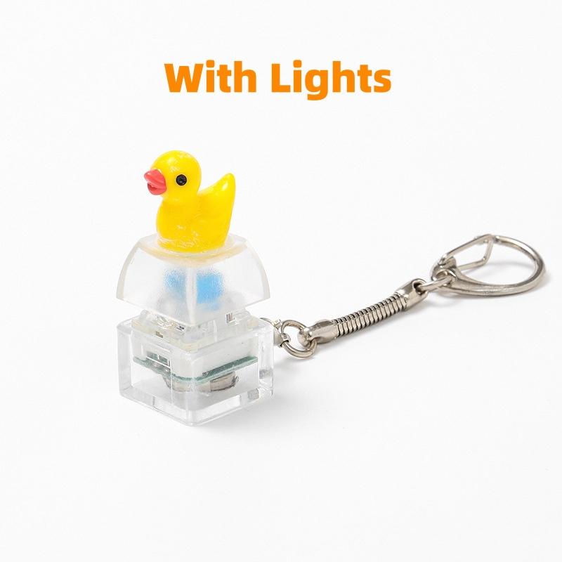 Cute Cartoon Animal Light Up Keychain Press Activated Led Adorable Design Ideal For Backpack Decor Kids Party Gifts