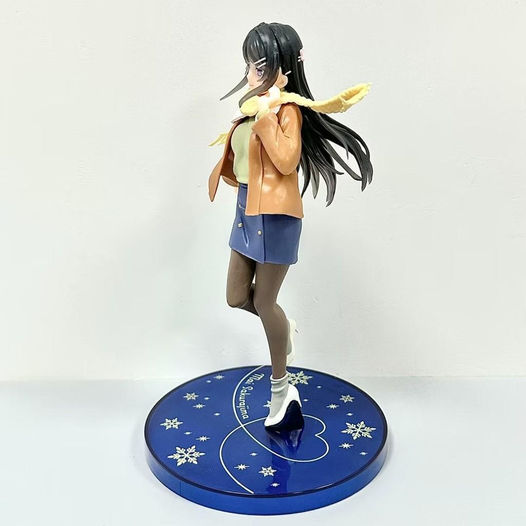 Beautifully Crafted Mai Sakurajima Figurine In Cozy Winter Outfit Great For Decoration