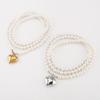 Women European Simple Creative Pearl Sweater Necklace Fashion Popular Heart Shape Multi-Layer Layered Necklace For Women