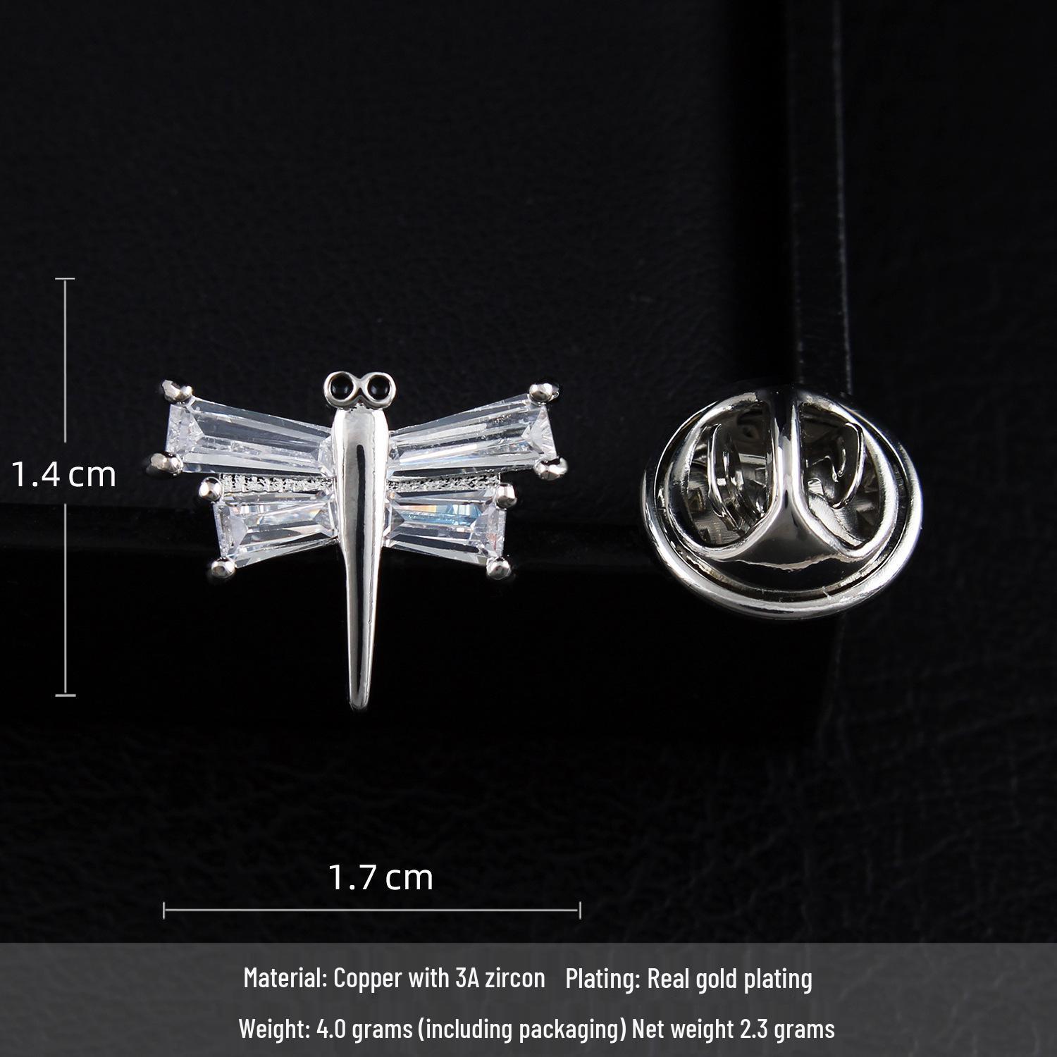 Zirconia Star Brooch: Unisex High-End Lapel Pin  Corsage