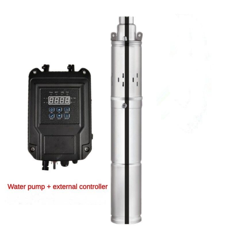 Small Household Stainless Steel Deep Well Submersible Pump Solar Brushless Screw DC Pump Irrigation Efficient Water Pump