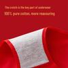 Yalu Women's Festive Red Cotton Underwear and Socks Gift Set