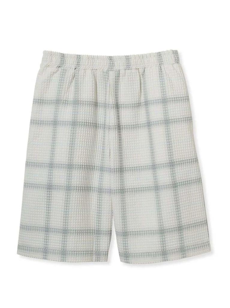 Gelato Pique HOMME Checkered Waffle Shorts PMFP242940 Green Men's