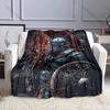 1PC Warrior, Helmet, Spear Print Adult Children Warm Blankets Home Travel Car Soft Comfortable Suitable for All Seasons