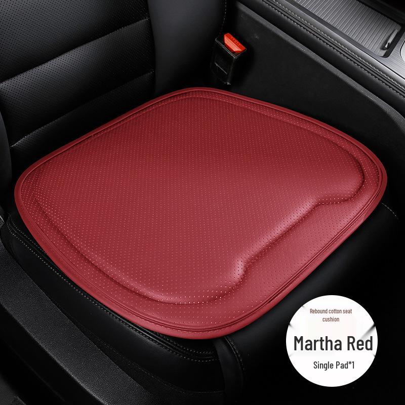 Napa Leather All-Season Perforated Car Seat Cushion for Driver's Seat