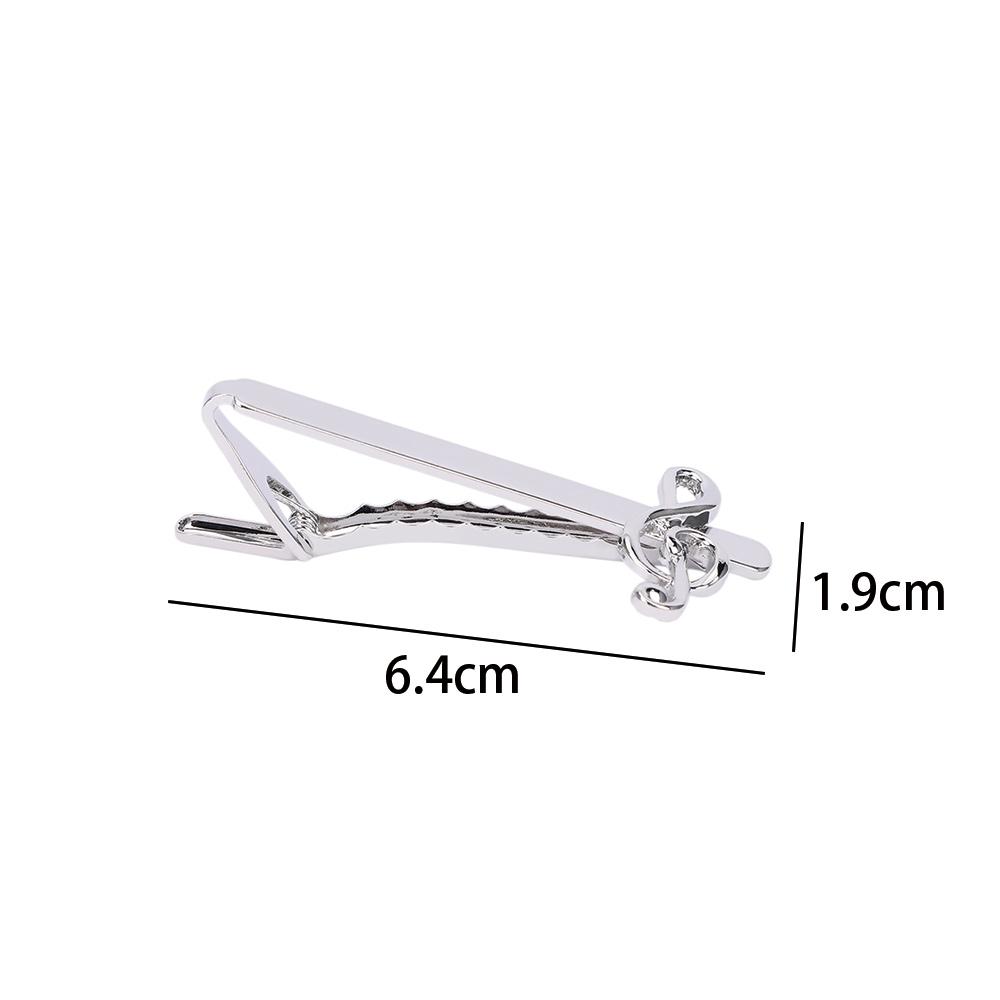 Fashion Silver Color Tie Clip Musical Note for Shirt Clasp Tie Pin Necktie Pin Men Jewelry
