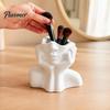 Office Supplies Organizer Abstract Face Vase, Artistic Female Pen Holder, Makeup Brush Home Aesthetic Decor Modern Decorative Vase Centerpiece