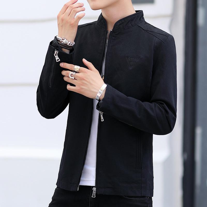 Men's Jackets Autumn and Winter New Korean Style Washed Jackets Casual Slim Handsome Clothes Thin Tops