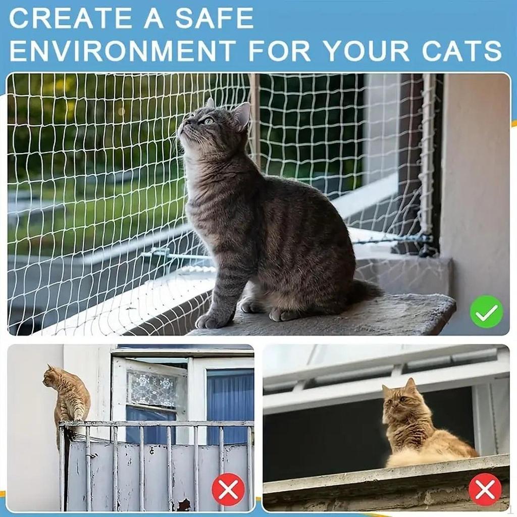 Cat Balcony Net Guard Easy Installation Large Anti-fall Netting Barrier for Stair