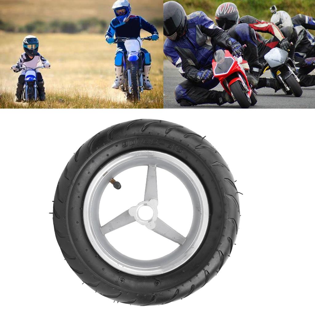 Pocket Bike Tire Wheel Tyre Rims Anti Skid Accessories Fit for 47cc 49cc Pocket Bike(Front Wheel 90 656.5in )