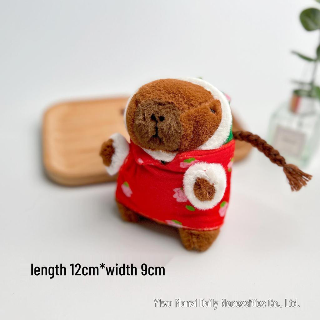 Handmade Capybara Plush Keychain - Cute Bag Accessory