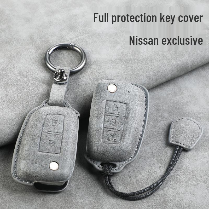 Nissan-Schlüsselhüllen: Passt für Qashqai 2019, Sylphy, Bluebird, Kicks, X-Trail, Tiida - Inklusive Karosserieabdeckungen & Schnallen