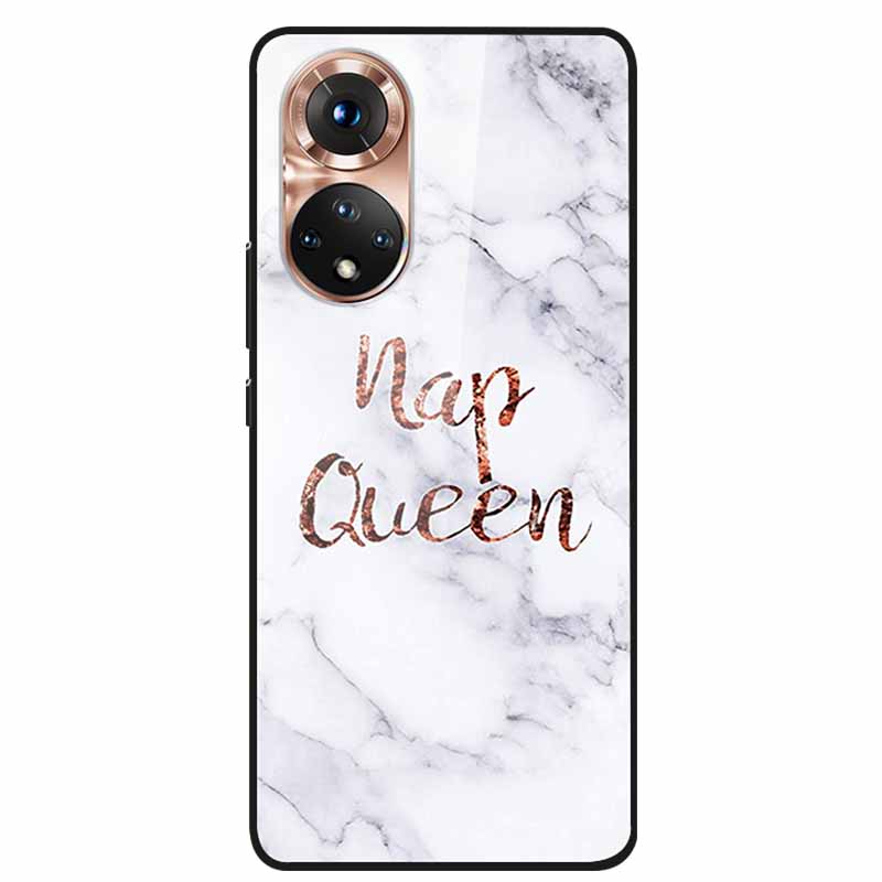 For Honor 50 Case Marble Tempered Glass Back Cover Hard Case For Huawei Honor 50 Pro Phone Cases NTH-AN00 NTH-NX9 Fundas Coque