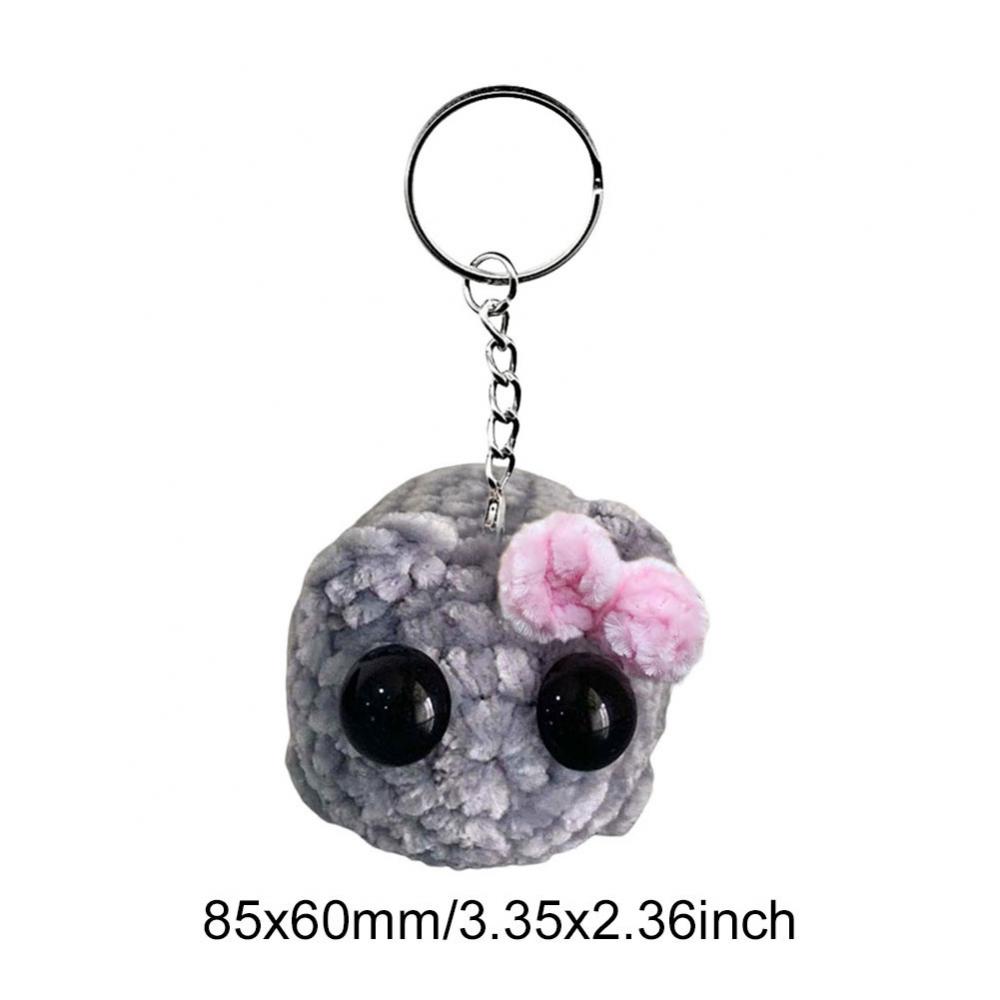 Sad Hamster Meme Plush Toy Crochet Plush Sad Hamster Meme Key Rings Kawaii Sad Hamster Keychain Gift for Women Men